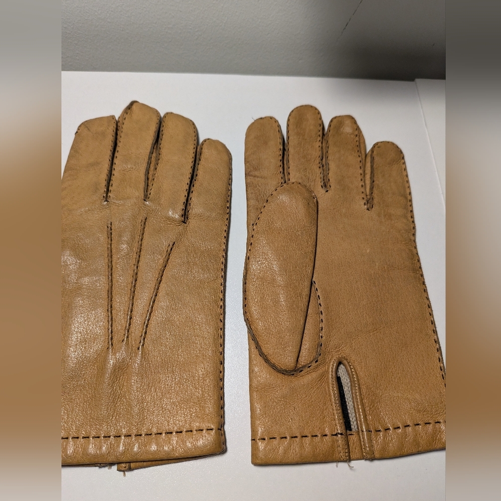 Vintage Daniel Hays Leather Gloves From Czechoslovakia